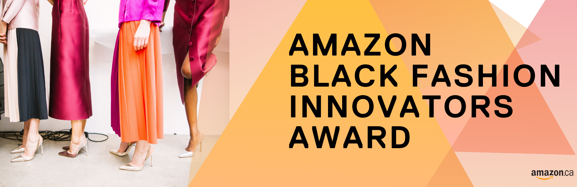 Amazon Award Banner with people in fashion clothing 